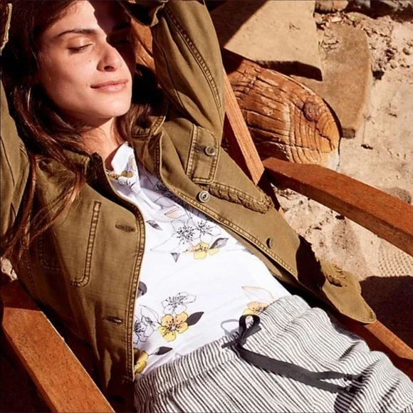 Anthropologie t.la Rooney White Floral Peplum Top - Picture 2 of 9